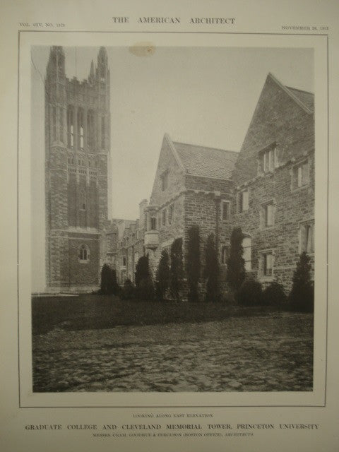 Graduate College and Cleveland Memorial Tower at Princeton University , Princeton, NJ, 1913, Cram, Goodhue & Ferguson