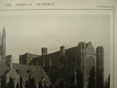 West Side of the Graduate College and Cleveland Memorial Tower at Princeton University , Princeton, NJ, 1913, Cram, Goodhue & Ferguson