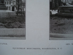 Equestrian Monuments of Gen. J.A. Logan & Gen. W.S. Hancock, Washington , DC, 1906, Franklin Simmons & H.J. Ellicott, [Sculptors]