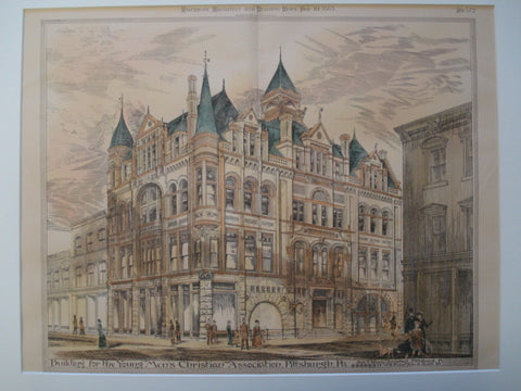 Building for the Young Men's Christian Association , Pittsburgh, PA, 1883, Jas. T. Steen