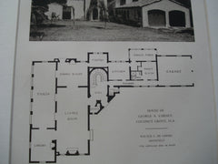House of George A. Varney, Exterior, Coconut Grove, FL, 1927, Walter C. De Garmo