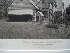 House of Mrs. Julia D. Hawkins, Montclair, NJ, 1927, C.C. Wendehack