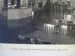 Library in the Teaneck High School, Teaneck, NJ, 1930, Hacker and Hacker