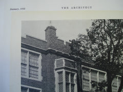 South Entrance of the Teaneck High School, Teaneck, NJ, 1930, Hacker and Hacker