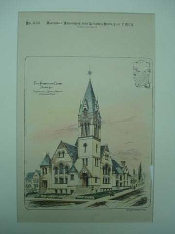 First Presbyterian Church , Peoria, IL, 1888, Warren H. Hayes