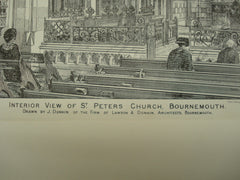 Interior of St. Peter's Church , Bournemouth, Dorset, England, UK, 1884, Lawson & Donkin