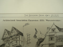 Architectural Association Excursion in Worcestershire, England, Worcestershire, England, UK, 1881, Unknown