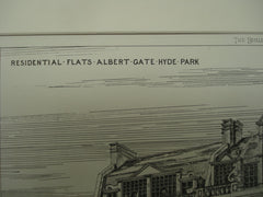 Residential Flats , Hyde Park, London, England, UK, 1884, Romaine-Walker & Tanner