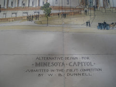 Alternative Design for Minnesota Capitol, Submitted in the First Competition , St. Paul, MN, 1895, W.B. Dunnell