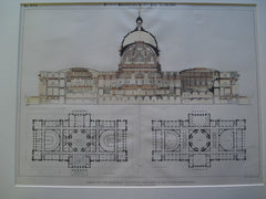 Design for the Minnesota State house, Submitted in the Second Competition , St. Paul, MN, 1895, Wyatt & Nolting