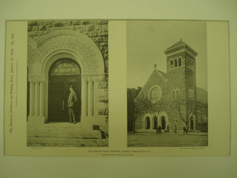 Gunton-Temple Memorial Church , Washington, DC, 1894, Hornblower & Marshall