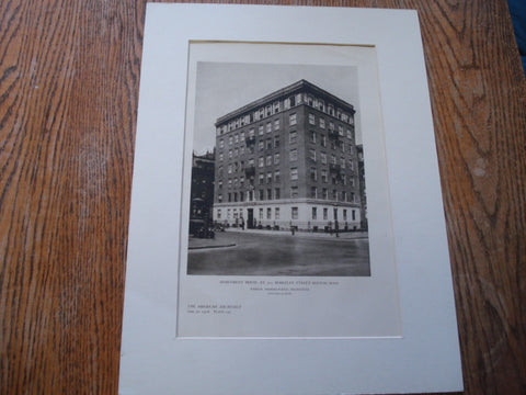 Apartment House At 301 Berkeley, Boston, MA, 1926, Parker,Thomas & Rice