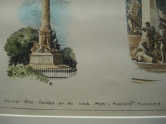 Second Prize Design for the Iowa State Soldiers' Monument , IA, 1889, Robert Kraus, Sculptor