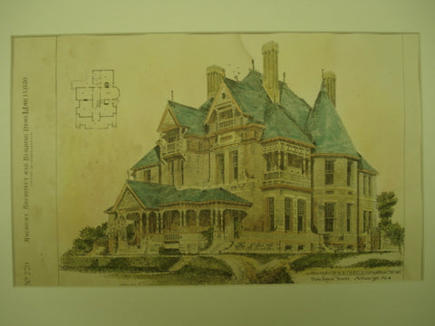 House for Dr. A. H. Thayer , Grafton, WV, 1880, Thos. Boyd