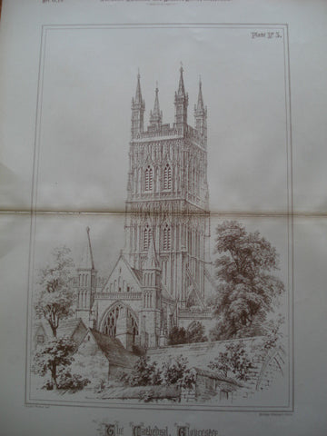 Cathedral, Gloucester, Gloucestershire, England, UK, 1888, Not Stated