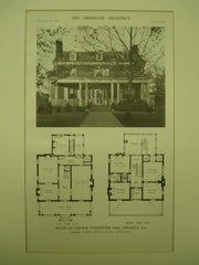 Exterior of the House of George Forrester, Esq. , Atlanta, GA, 1916, Hentz, Reid & Adler