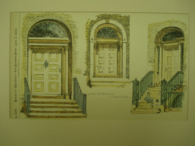 Old Doorways , Trenton, NJ, 1891, Unknown