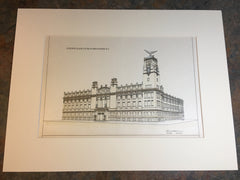 City Hall Design, Newark, NJ, 1901, Vas & Takach, Original Hand Colored
