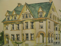 Double House for W. R. Sprague, Esq, St. Louis, MO, 1892, A. F. Rosenheim