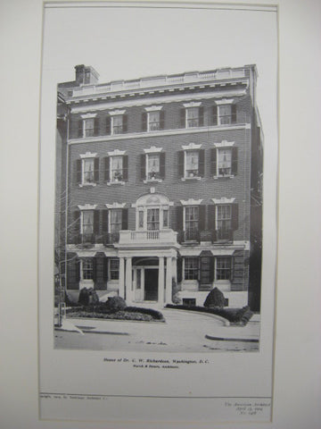 House of C. W. Richardson, Washington, DC, 1904, Marsh and Peters