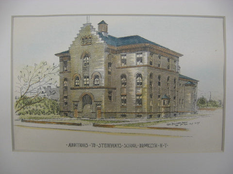 Additions to Steinways School, Brooklyn, NY, 1893, Geo. Palliser