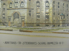 Additions to Steinways School, Brooklyn, NY, 1893, Geo. Palliser