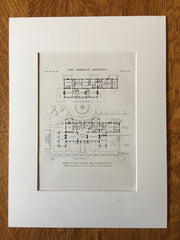 House Plan, Louis K Hyde, Plainfield, NJ, 1916, Lithograph