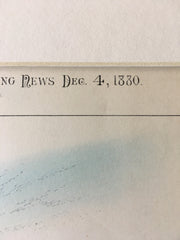 Small Church at Netherwood, NJ, 1880, Rossiter & Wright, Original Hand Colored -