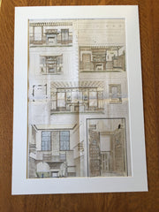 Marcus Sayers House, Montrose, NJ, 1881, W Halsey Wood, Original Hand Colored -