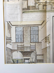 Marcus Sayers House, Montrose, NJ, 1881, W Halsey Wood, Original Hand Colored -