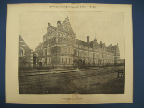Battersea Polytechnic (now the University of Surrey), London, England, UK, 1894, E. W. Mountford