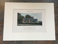 Club House, Princeton University, NJ, 1911, Day & Klauder, Original Hand Colored -