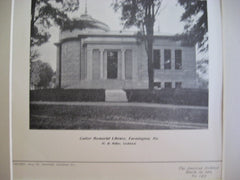 Cutler Memorial Library , Farmington, ME, 1904, W. R. Willer