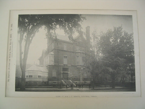 House of Hon. J. C. Abbott, Montreal, CAN, 1888