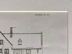 Graduate College, Princeton University, NJ, 1911, Hand Colored Original -