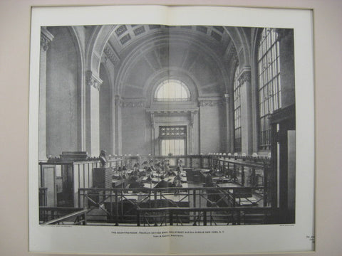 Franklin Savings Bank Counting-Room, New York, NY, 1901, York and Sawyer