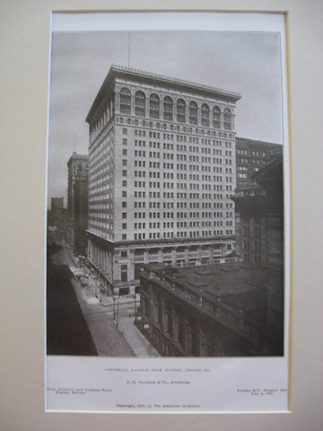 Commercial National Bank Building, Chicago, IL, 1907, D. H. Burnham and Company