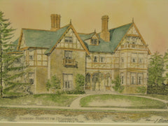 Alteration Residence for J.D. Safford, Springfield, MA, 1895, Edwin J. Parlett