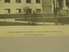 Chicago Academy of Sciences, Lincoln Park, Chicago, IL, 1896, Patton & Fisher
