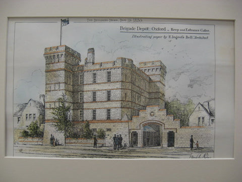 Brigade Depot, Oxford, England, UK, 1880, E. Ingress Bell