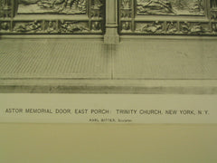Astor Memorial Door at the East Porch of Trinity Church, New York, NY, 1896, Richard Morris Hunt, Sculpted by Karl Bitter