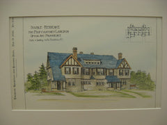 Langdon Double Residence, Providence, RI, 1898, Clarke and Spaulding