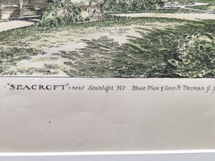 Seacroft, Seabright, NJ, 1883, Bruce Price, Original Plan Hand-colored