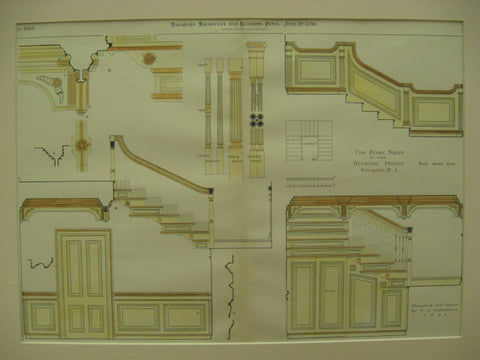 Brenton House Stairs, Newport, RI, 1896, P. G. Gulbranson
