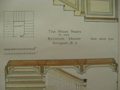 Brenton House Stairs, Newport, RI, 1896, P. G. Gulbranson