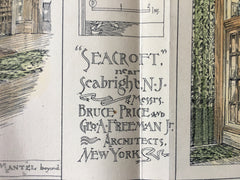 Seacroft, Seabright, NJ, 1883, Bruce Price & George Freeman, Original Plan
