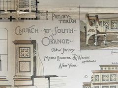 Presbyterian Church, South Orange, NJ, Rossiter & Wright, Original Plan