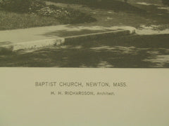 Baptist Church, Newton, MA, 1887, H.H. Richardson