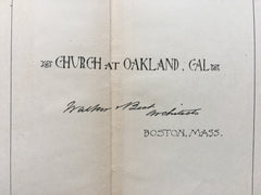 Church at Oakland, Oakland, CA, 1890, Walker & Best, Original Hand Colored