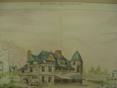 Residence of Robert Seney, Bernardsville, NJ, 1882, Lamb and Rich